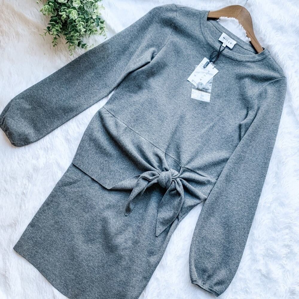Milly | Size P ( Extra Small or 0-2) NWT Grey Front Tie Dress